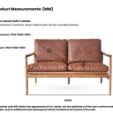 Hans Mid-Century 2 Seat Leather Sofa - Rustic Brown at Online8 Furniture Auckland NZ