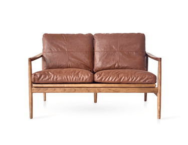 Hans Mid-Century 3 Seat Sofa - Rustic Brown at Online8 Furniture Auckland NZ