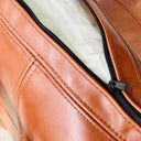 Bailey Mid-Century leather Armchair - Caramel Brown at Online8 Furniture Auckland NZ