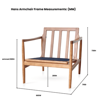 Hans Mid-Century leather Armchair - Rustic Brown at Online8 Furniture Auckland NZ
