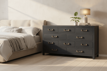 Harlequin 10 Drawer Sideboard - Old Elm at Online8 Furniture Auckland NZ