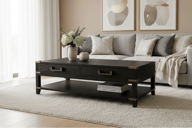 Harlequin Coffee Table - Old Pine/Metal Fittings at Online8 Furniture Auckland NZ