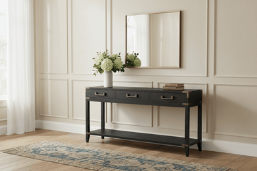 Harlequin Hall Table - Old Pine/Metal Fittings at Online8 Furniture Auckland NZ