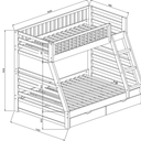 Harper Bunk Bed with Two Drawers at Online8 Furniture Auckland NZ