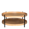 Harper Two Tier Round Coffee Table - Natural at Online8 Furniture Auckland NZ