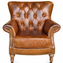 Harrington Aged Leather Armchair – Cognac at Online8 Furniture Auckland NZ