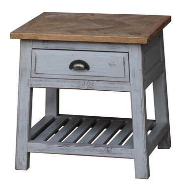 Harvest Side Table - Parquet Top at Online8 Furniture Auckland NZ