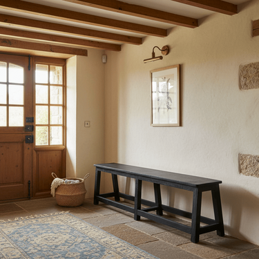 Harvest Wooden Bench - Black at Online8 Furniture Auckland NZ