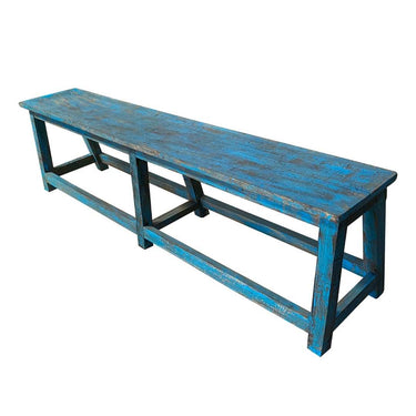 Harvest Wooden Bench - Rustic Blue at Online8 Furniture Auckland NZ