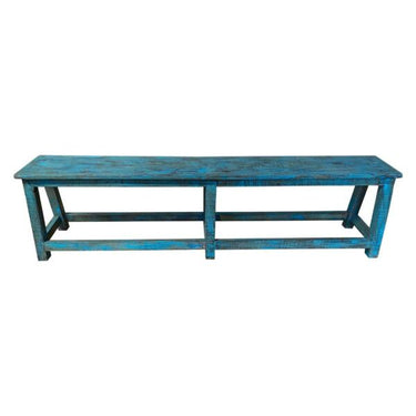 Harvest Wooden Bench - Rustic Blue at Online8 Furniture Auckland NZ