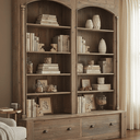 Hearthside Arch Top Bookcase - Reclaimed Elm at Online8 Furniture Auckland NZ