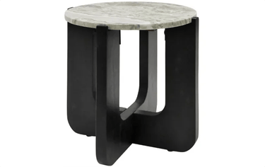 Hendrix Side Table W/ Mirror Top - Black at Online8 Furniture Auckland NZ