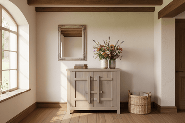 Heritage Elm Woodlock 2 Door Cabinet - Grey Wash at Online8 Furniture Auckland NZ