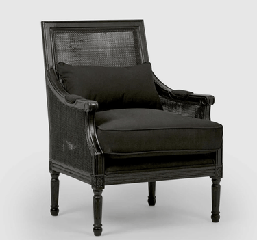 Hicks Rattan Armchair - Black at Online8 Furniture Auckland NZ