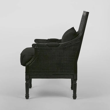Hicks Rattan Armchair - Black at Online8 Furniture Auckland NZ