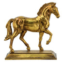 Horse Sculpture - Gold at Online8 Furniture Auckland NZ