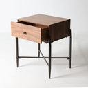 Hudson 1 Drawer Side Table - Walnut at Online8 Furniture Auckland NZ