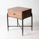 Hudson 1 Drawer Side Table - Walnut at Online8 Furniture Auckland NZ