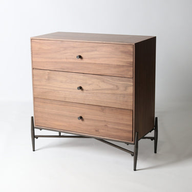 Hudson 3 Drawer Commode – Walnut at Online8 Furniture Auckland NZ