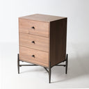 Hudson 3 Drawer Side Table – Walnut at Online8 Furniture Auckland NZ