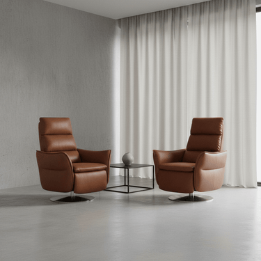 Hudson Power Recliner Chair – Cognac Top Grain Leather at Online8 Furniture Auckland NZ