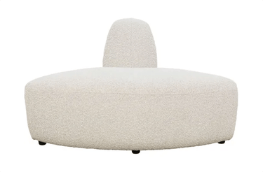 Hugo Curved Sectional Boucle Sofa Seat - Soft Gray at Online8 Furniture Auckland NZ