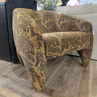 Huntress Accent Chair - Tiger Brown at Online8 Furniture Auckland NZ