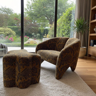 Huntress Armchair with Ottoman at Online8 Furniture Auckland NZ