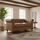 Huskins Chesterfield 2 Seater Sofa - Light Brown at Online8 Furniture Auckland NZ