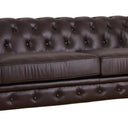 Huskins Chesterfield 3 Seater Sofa - Dark Brown at Online8 Furniture Auckland NZ