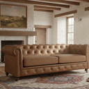 Huskins Chesterfield 3 Seater Sofa - Light Brown at Online8 Furniture Auckland NZ