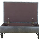Huskins Chesterfield Ottoman with Storage - Black at Online8 Furniture Auckland NZ