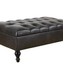 Huskins Chesterfield Ottoman with Storage - Black at Online8 Furniture Auckland NZ