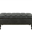Huskins Chesterfield Ottoman with Storage - Charcoal at Online8 Furniture Auckland NZ