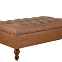 Huskins Chesterfield Ottoman with Storage - Light Brown at Online8 Furniture Auckland NZ