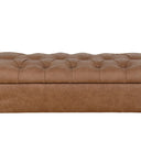 Huskins Chesterfield Ottoman with Storage - Light Brown at Online8 Furniture Auckland NZ