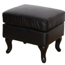 Huskins Leather Ottoman - Black at Online8 Furniture Auckland NZ