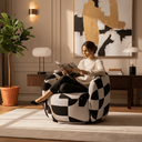 Idaho Occasional Swivel Chair - Black & White at Online8 Furniture Auckland NZ