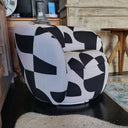 Idaho Occasional Swivel Chair - Black & White at Online8 Furniture Auckland NZ