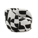 Idaho Occasional Swivel Chair - Black & White at Online8 Furniture Auckland NZ