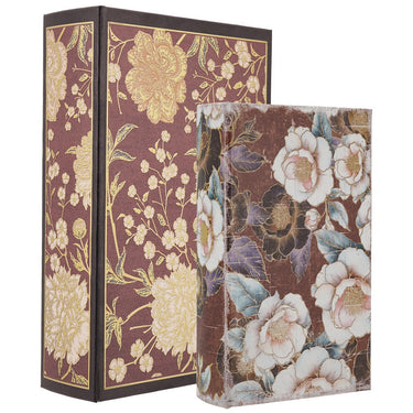 Burgundy Peony Book Box Set of 2