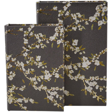 Charcoal Cherry Blossom Book Box Set of 2