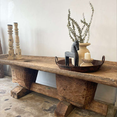 Indian Naga Grinder Table - 2300 at Online8 Furniture Auckland NZ