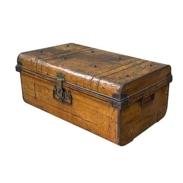 Indian Vintage Iron Trunk - Large at Online8 Furniture Auckland NZ