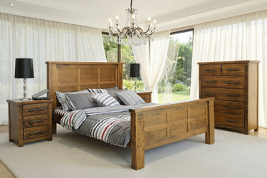 Industrial Bedroom Suite 4Pcs - Super King at Online8 Furniture Auckland NZ
