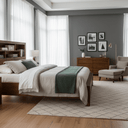 Industrial Queen Bed Frame with Bookcase at Online8 Furniture Auckland NZ