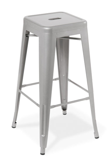 Industry Bar Stool - Silver at Online8 Furniture Auckland NZ
