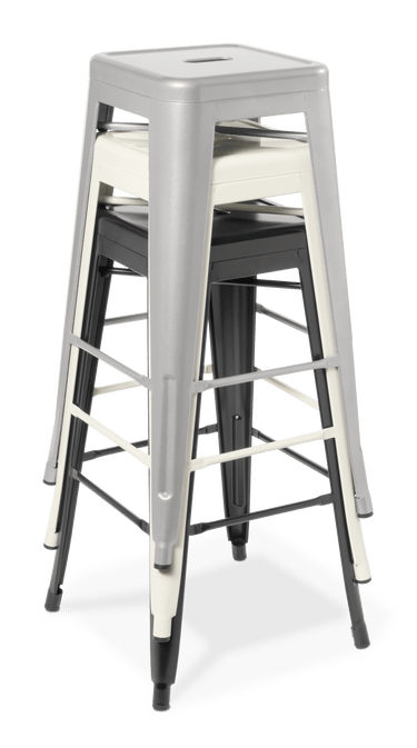 Industry Bar Stool - Silver at Online8 Furniture Auckland NZ