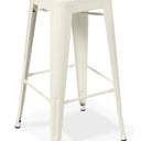 Industry Bar Stool W/ Seat Upholstered - White at Online8 Furniture Auckland NZ