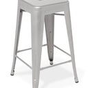 Industry Kitchen Stool - Silver at Online8 Furniture Auckland NZ